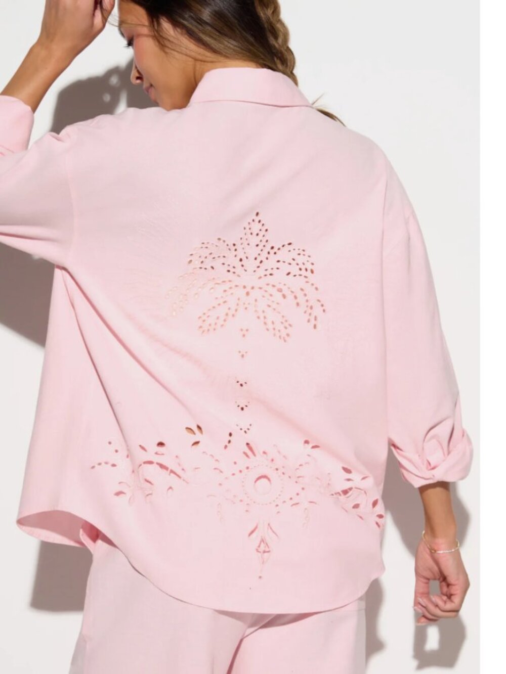 Spiritual Gangster Aura Palm Echo Palm Button-Down Shirt